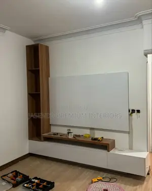 Wooden Tv Unit | Tv Wall Unit | With Led Lights | Cash on Delivery