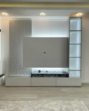 Wooden Tv Unit | Tv Wall Unit | Complete Media Center 1-Year Warranty