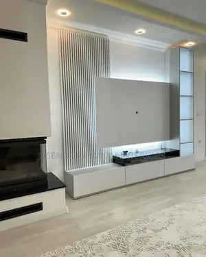 Wooden Tv Unit | Tv Wall Unit | Complete Media Center 1-Year Warranty
