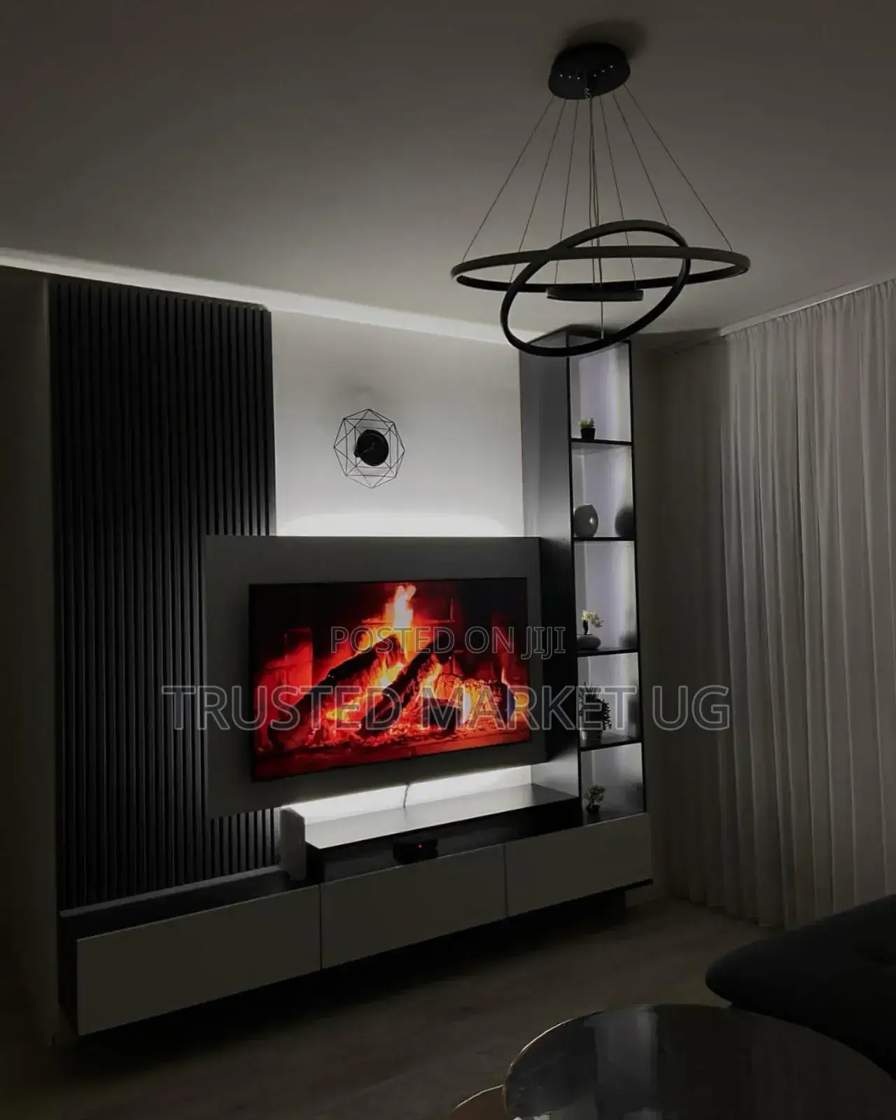 Tv Unit Wall | Modern Tv Unit | Minimalist Style | Clean Stock
