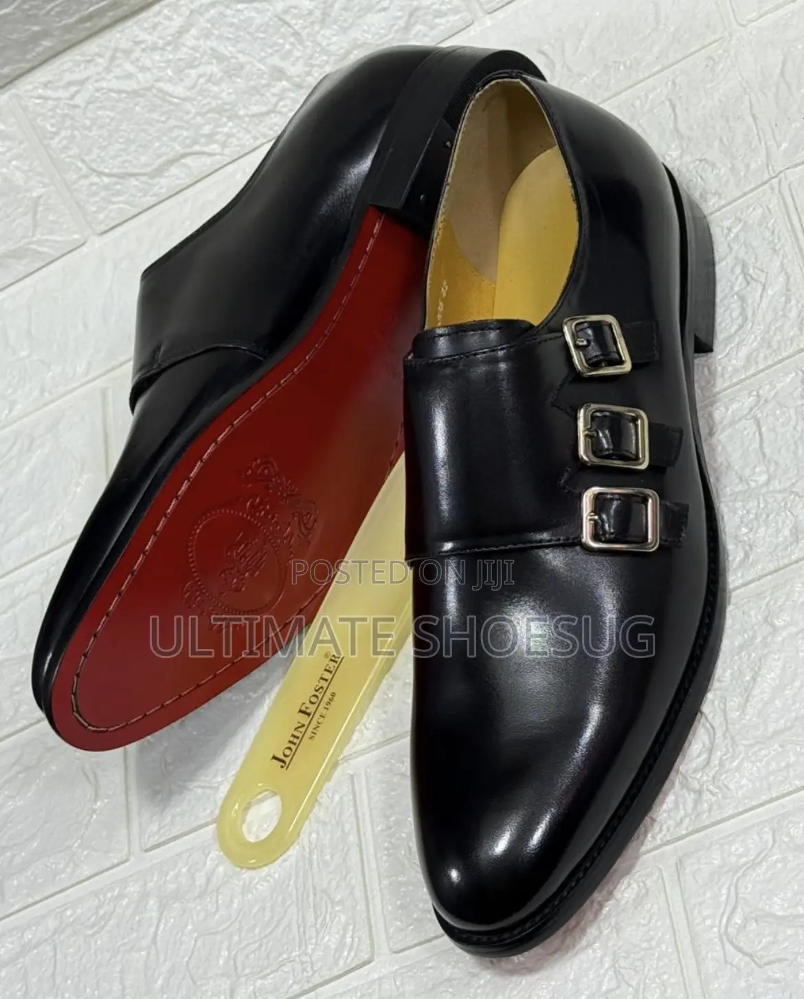 John Foster Leather Buckle Oxfords