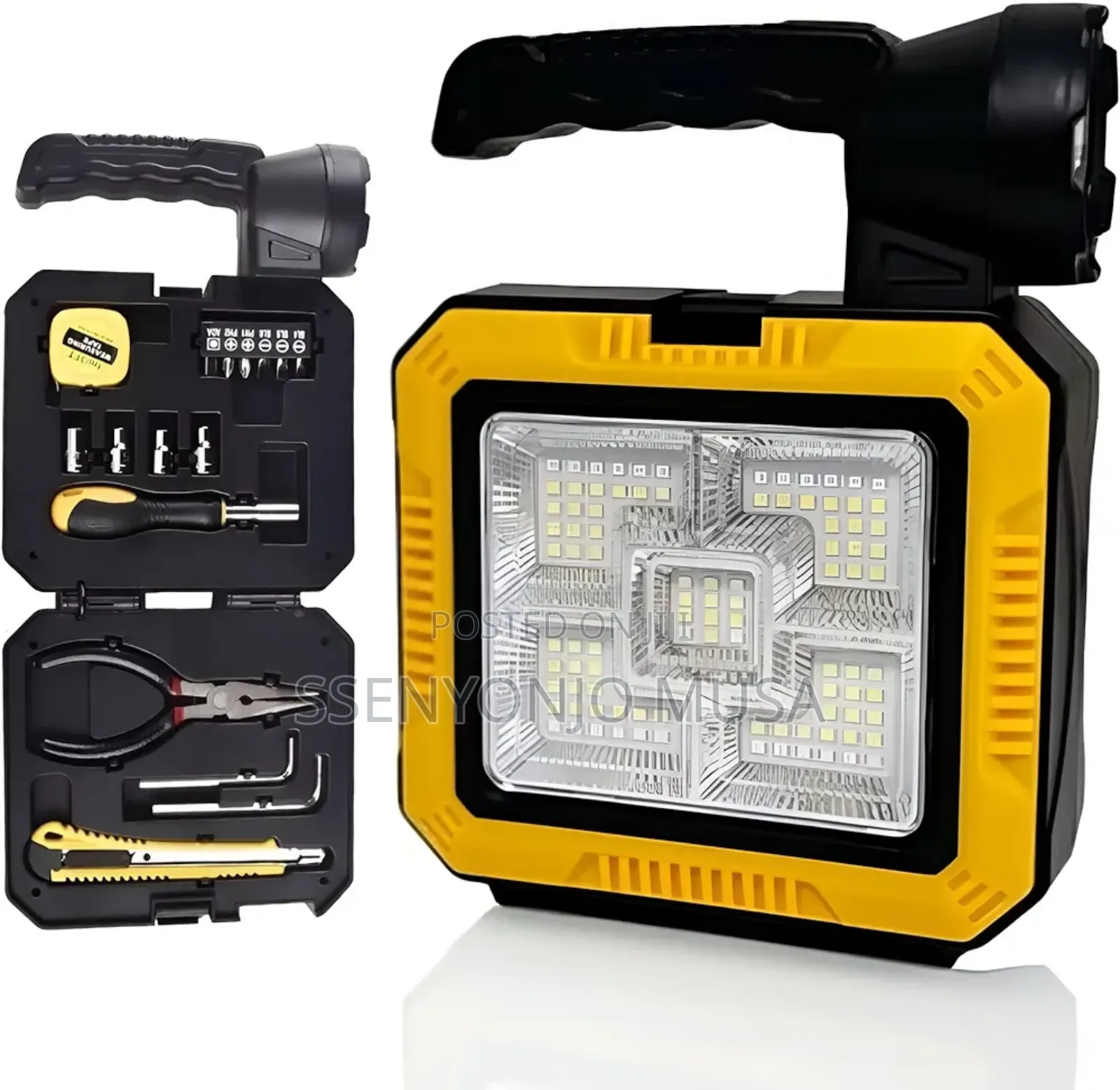 Solar Portable Lamp With Toolkit – Dual Light Source |Camping Repair