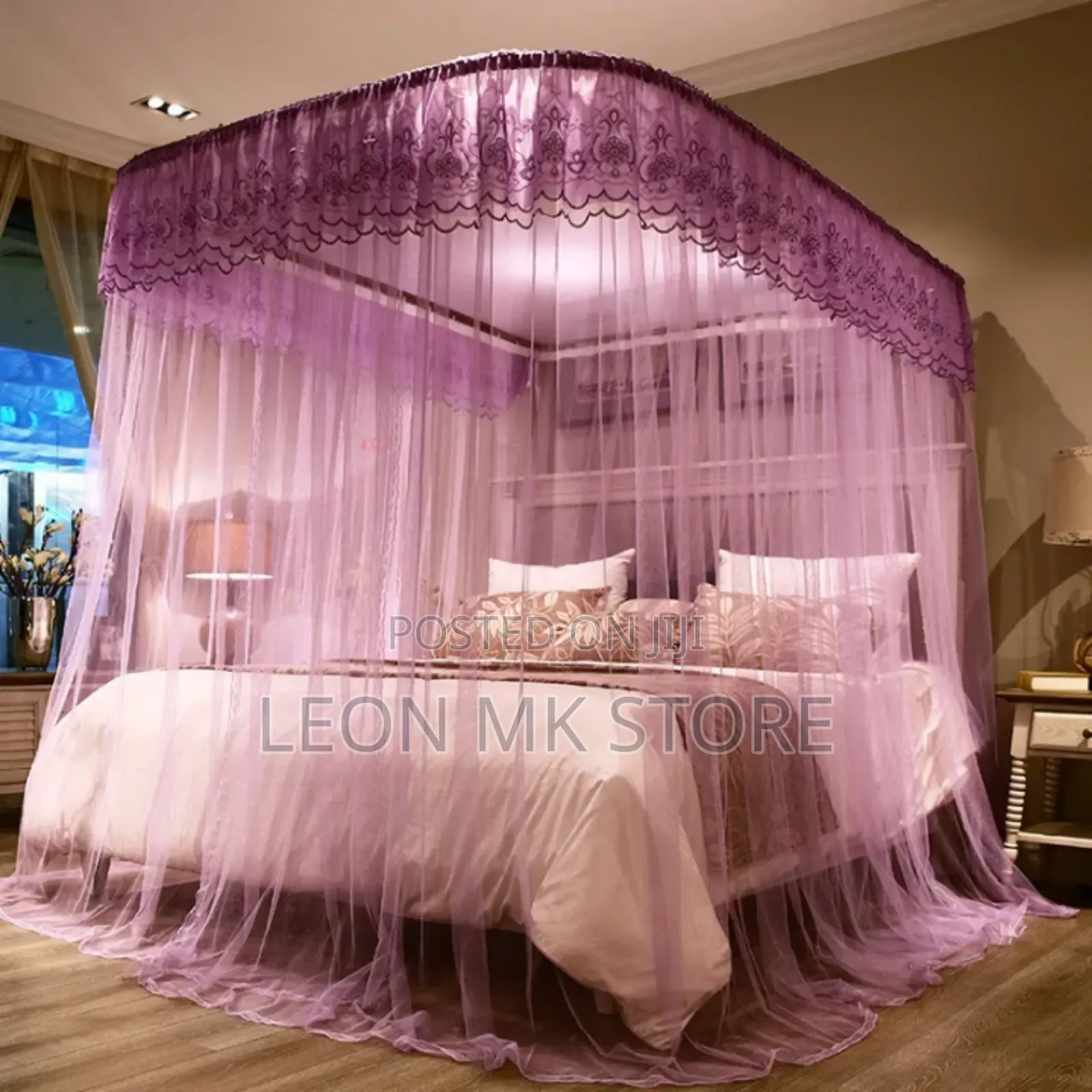 Square Shape Rail Mosquito Nets 2stands