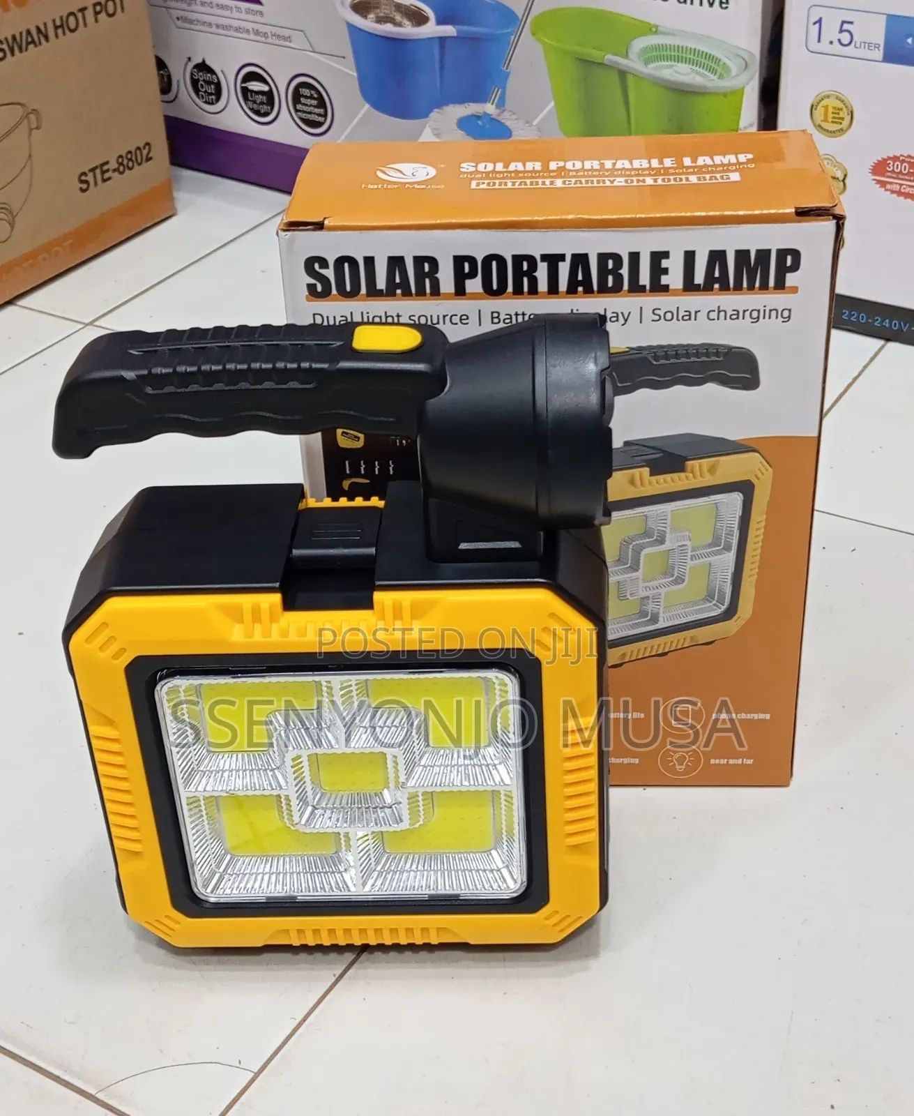 Solar Portable Lamp With Toolkit – Dual Light Source |Camping Repair
