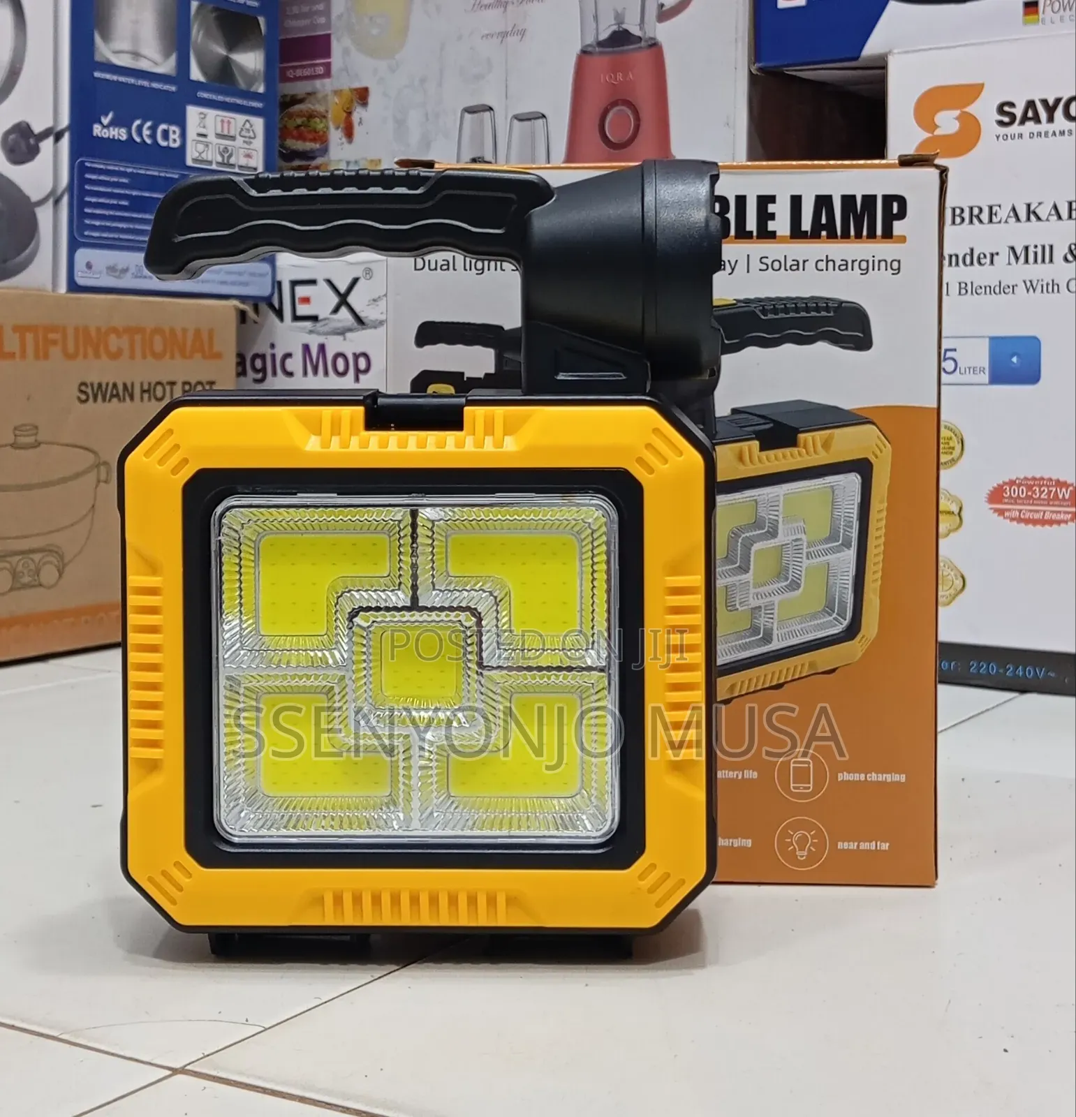 Solar Portable Lamp With Toolkit – Dual Light Source |Camping Repair