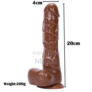8inches Big Realistic Silicone Dildo Penis Adult Female Sex Toy -brown