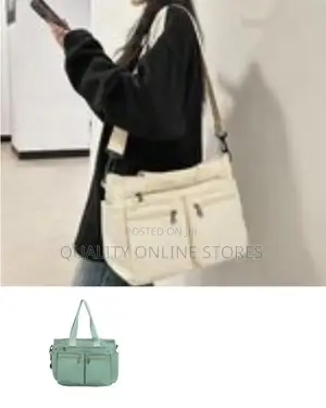 Minimalist Canvas Fashion Tote Bags for Women Multi Pockets Top Hand