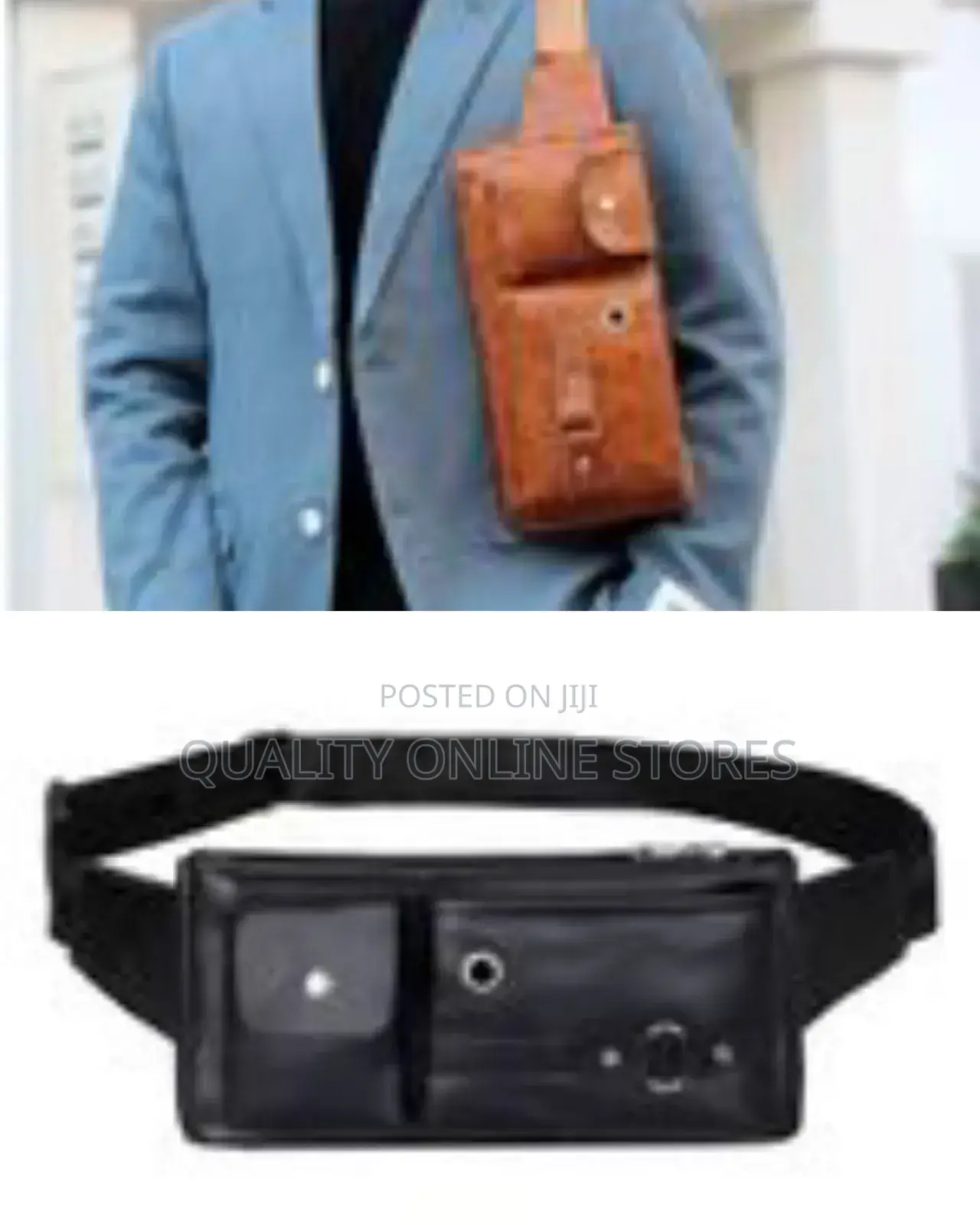 Leather Fanny Pack for Men and Women, Hip Waist Bag