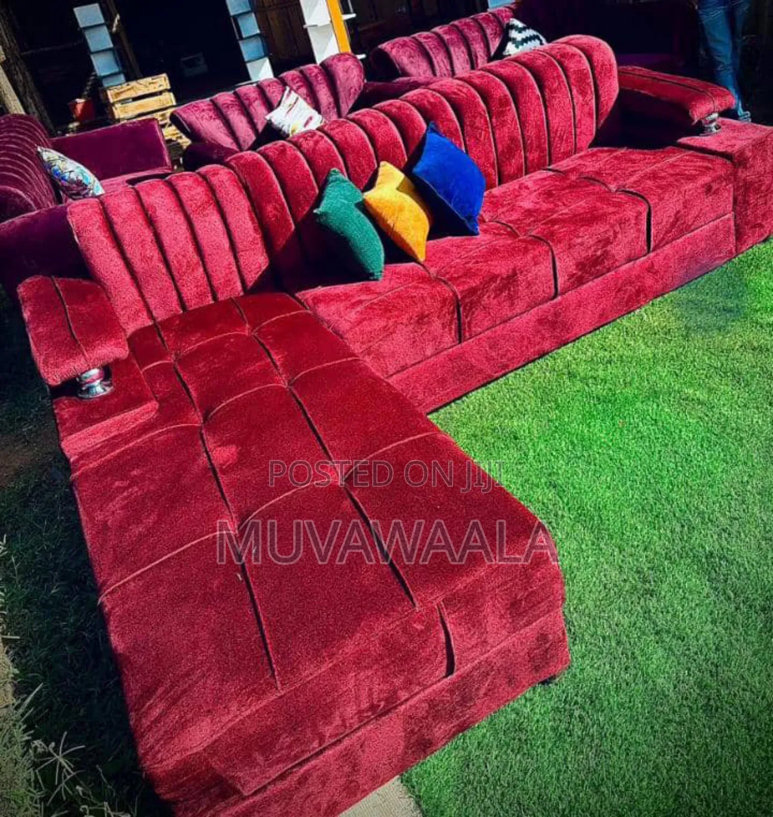 Aaa Maroon L Sofa