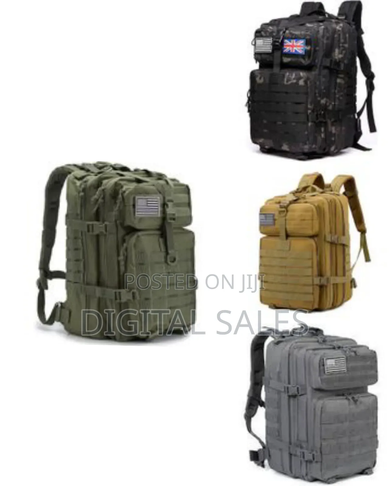45l Nylon Waterproof Fishing Hunting Tactical Backpacks for Men Campin