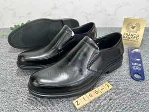 Men's Cooperate Leather Gentle Shoes-Black
