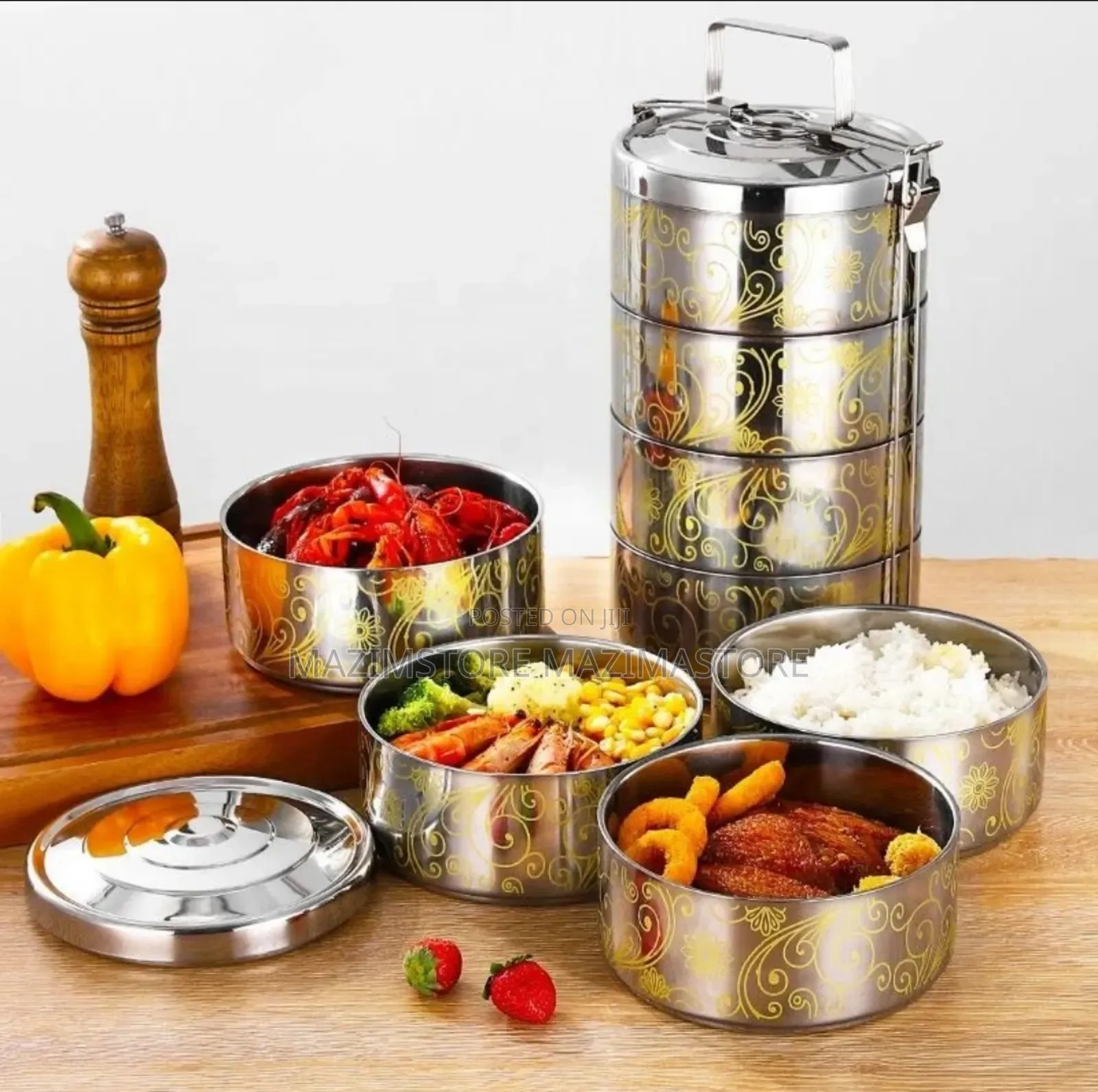 4 Layer Large Stainless Steel Lunch Box