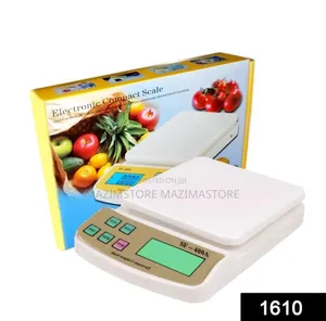 10kg Digital Kitchen Weighing Scale / Balance - White