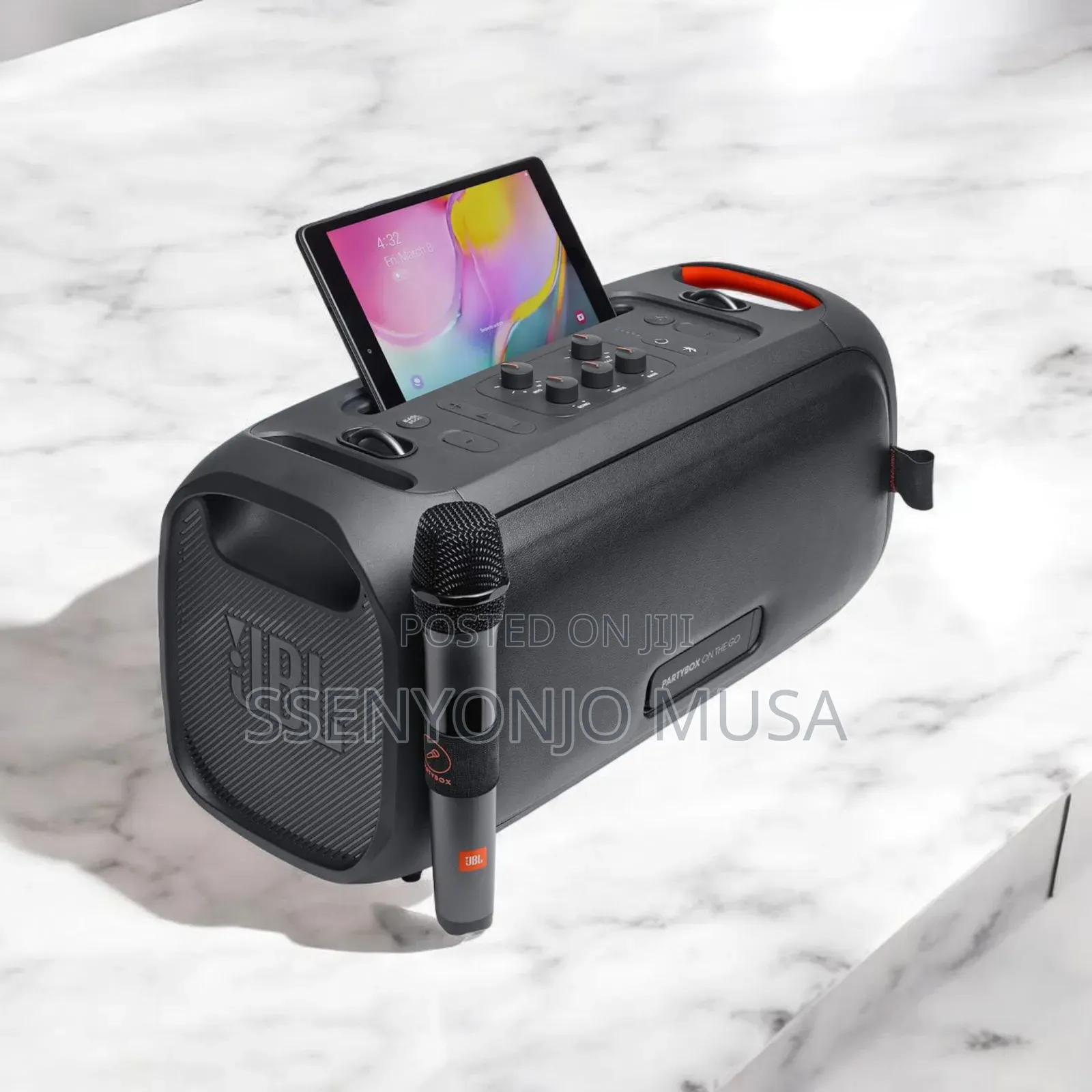 JBL Partybox on-the-Go Portable Karaoke Party Speaker |100w.