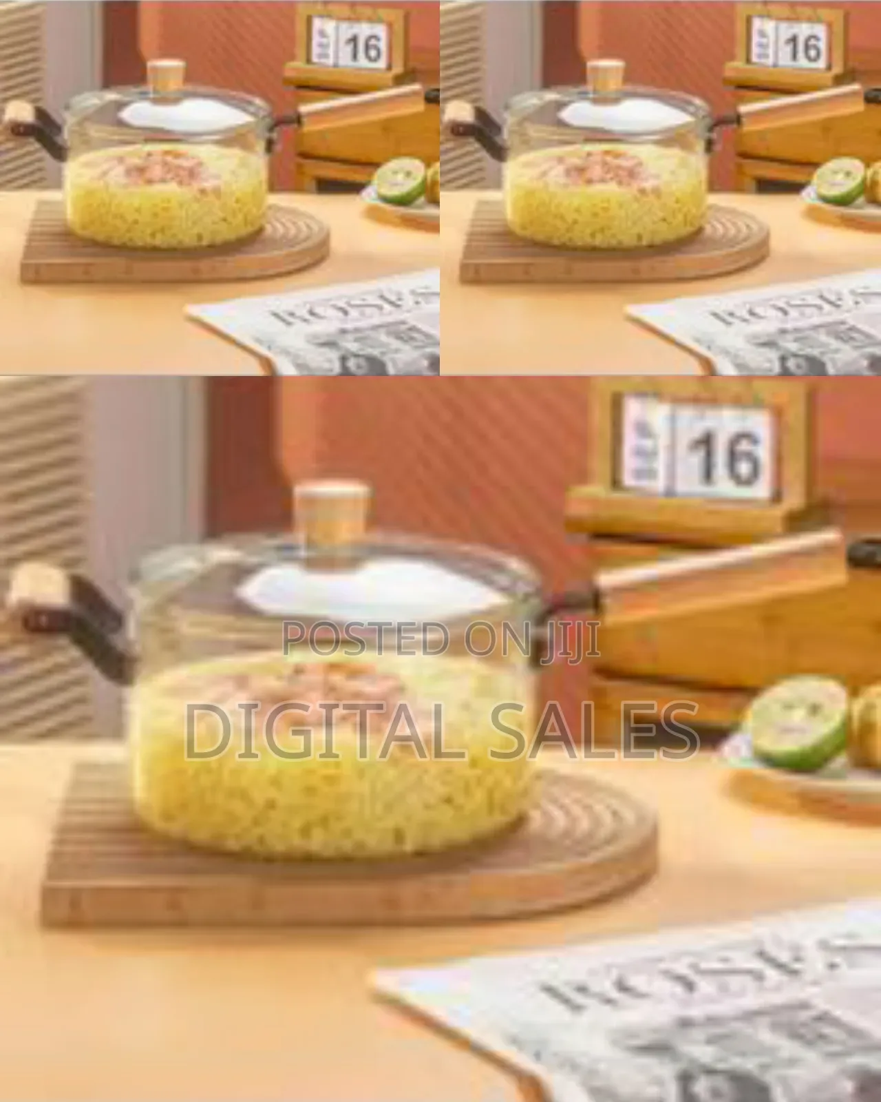 3.5l High Borosilicate Clear Transparent Glass Induction Stove