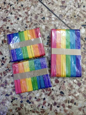 50pcs Colorful Jumbo Craft Sticks (Popsicle Sticks)