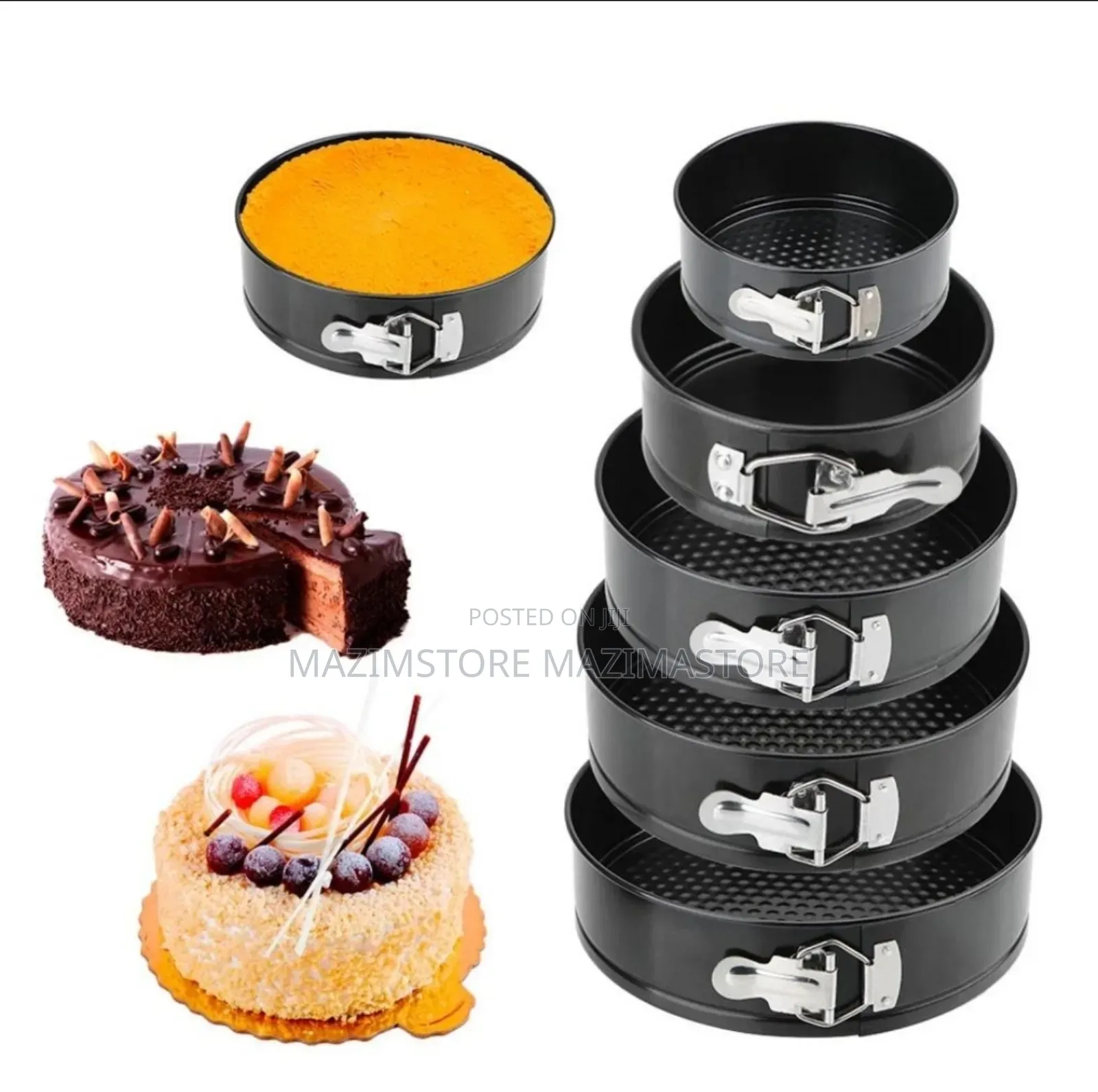 6pcs Non Stick Round Cake Pan Tin Set