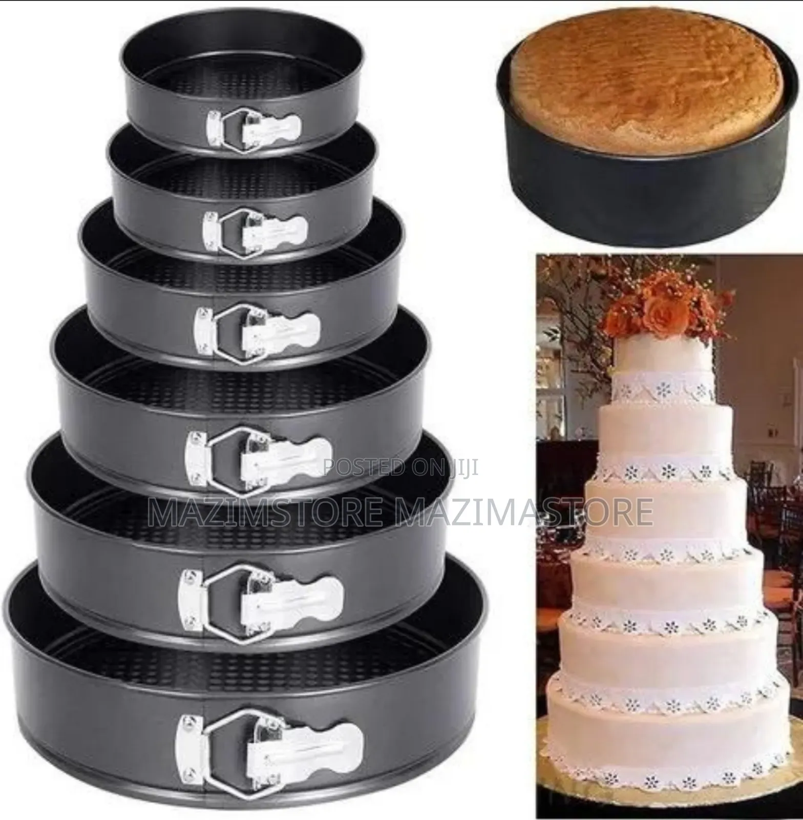 6pcs Non Stick Round Cake Pan Tin Set