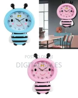 Battery Cartoon Wall Clock Creative Cute Bee Clocks Battery Operated