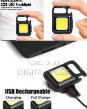 Led Keychain Flashlight, Magnetic Base and Folding Bracket Mini 1000