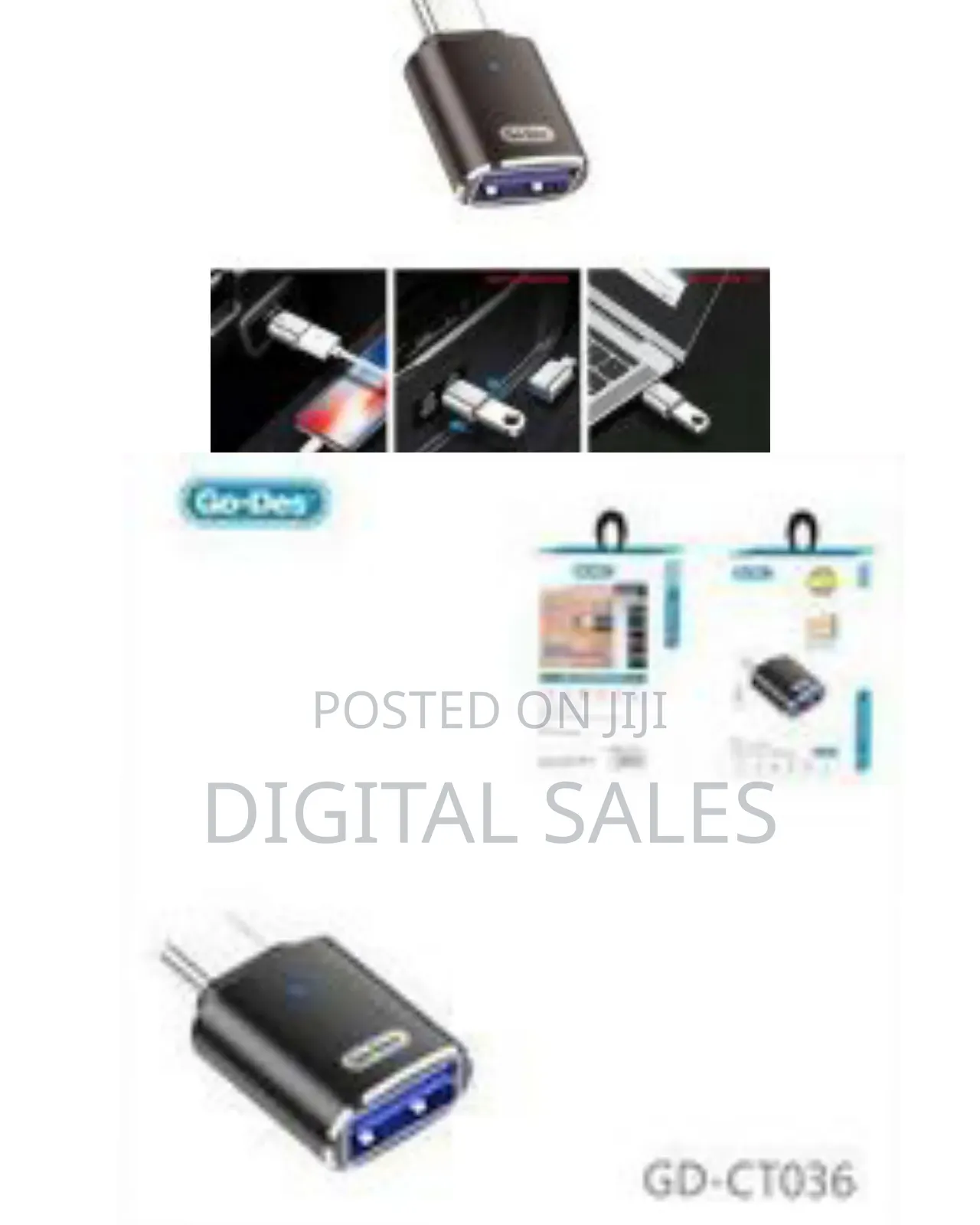 Usb 3.0 Led Lighnin Otg Male to Femal