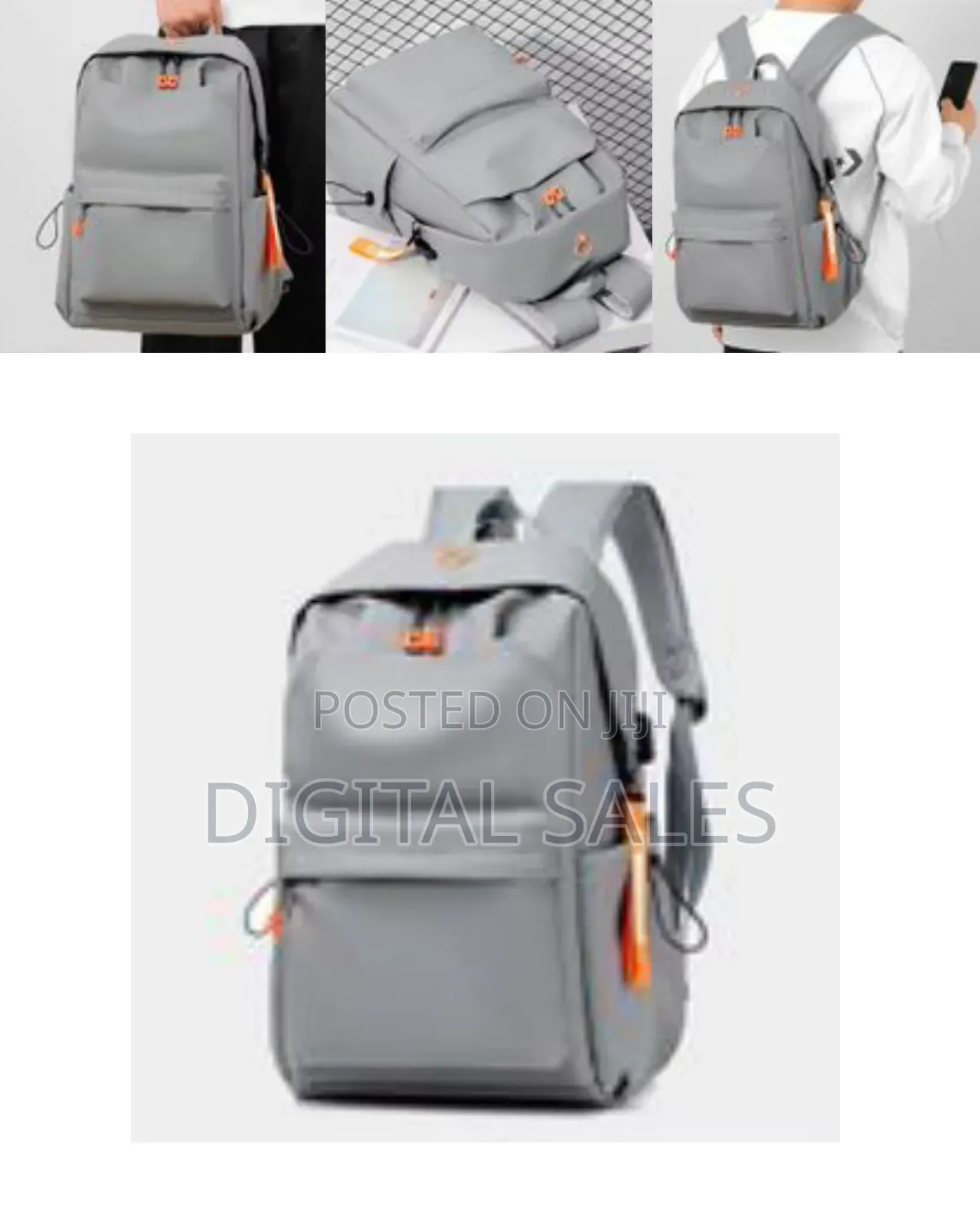 Solid Color Business Travel Backpack Man Nylon Lightweight Water Proo