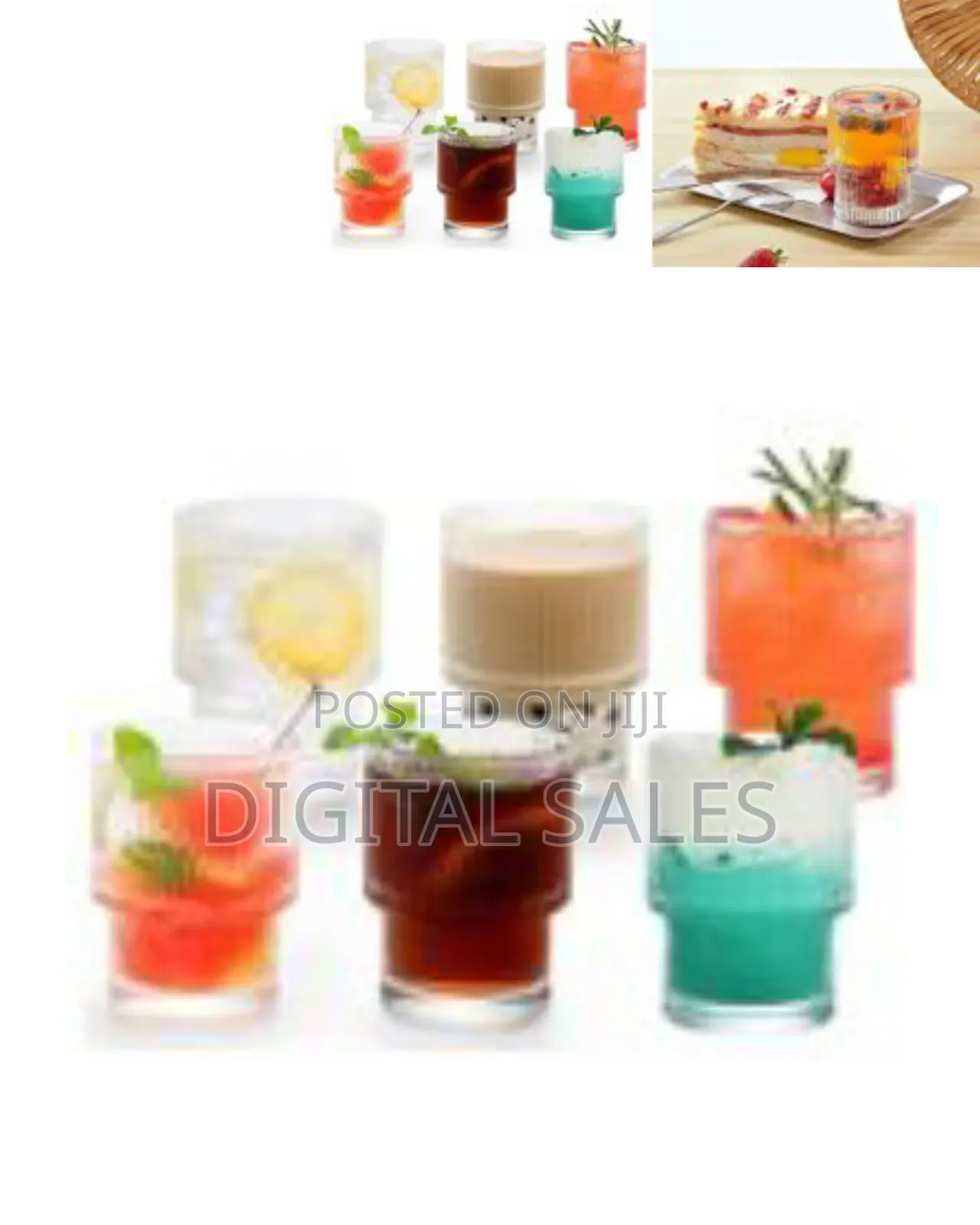 220ml Italian Premium Juice Glasses and Transparent Water Glass Mediu
