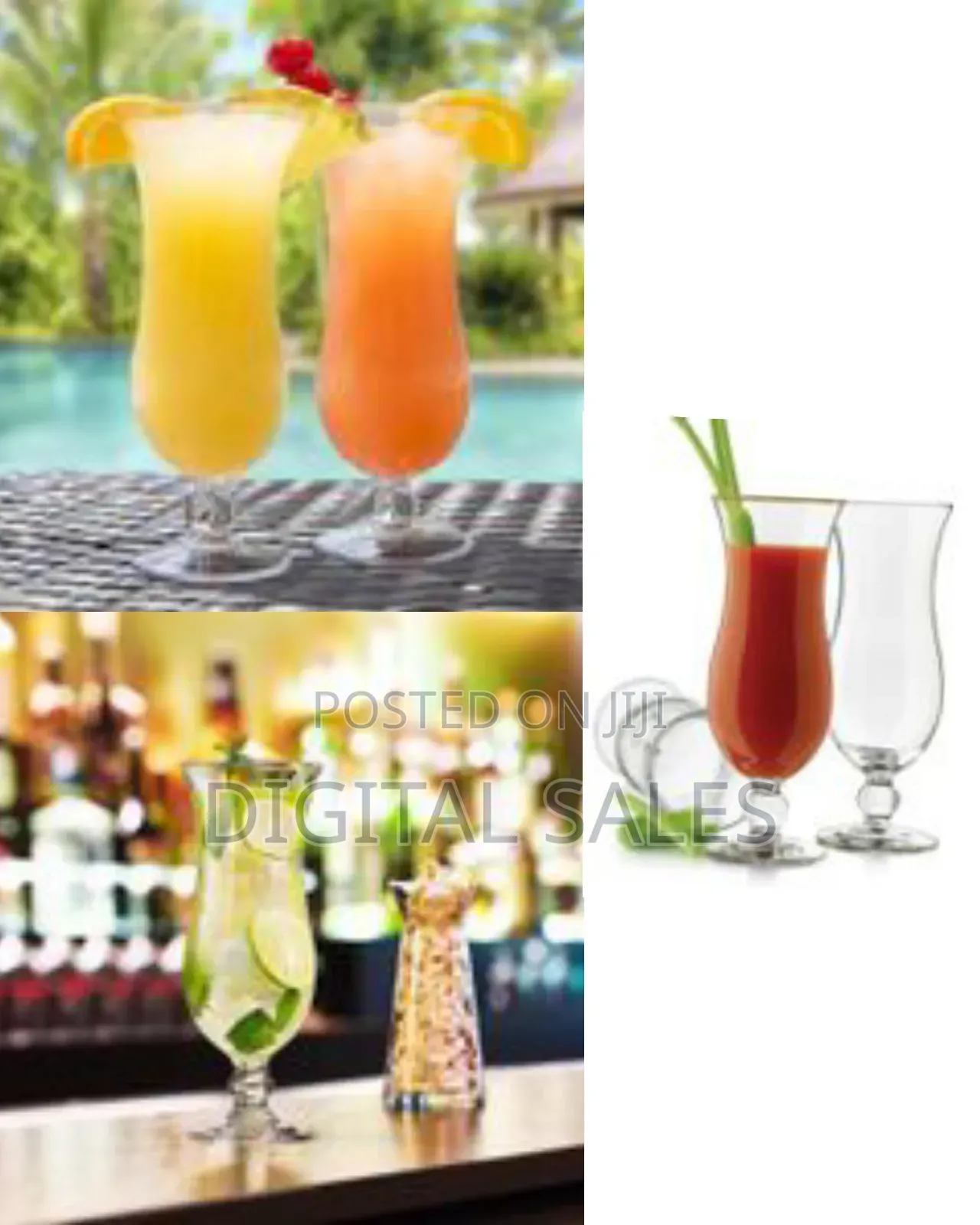 Set of 6 Waist Crystal Hurricane Glass 450ml, Ideal for Juice