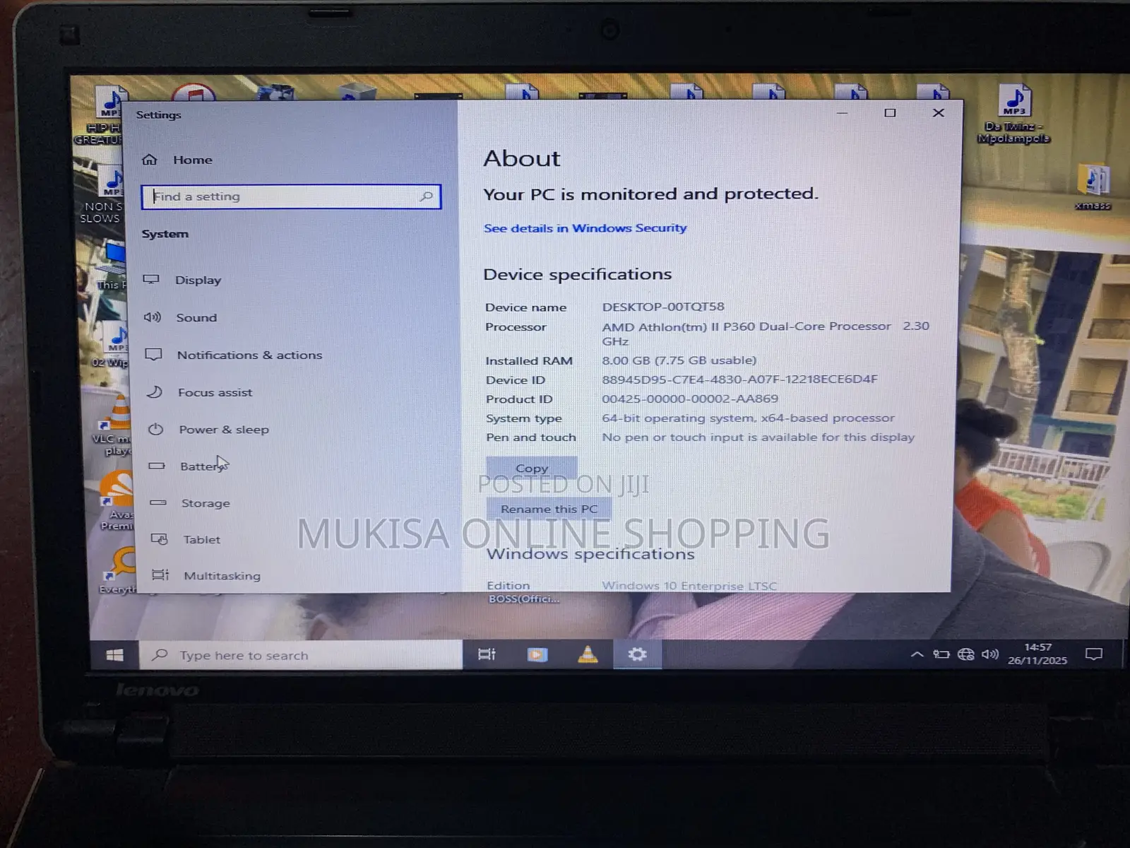 Laptop Lenovo ThinkPad Edge E550 8GB Intel Core 2 Duo HDD 256GB