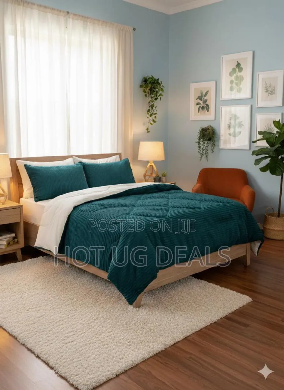 5*6 4pc Coral Velvet Duvet Set 1 Bedsheet,2 Pillowcases And 1 Duvet