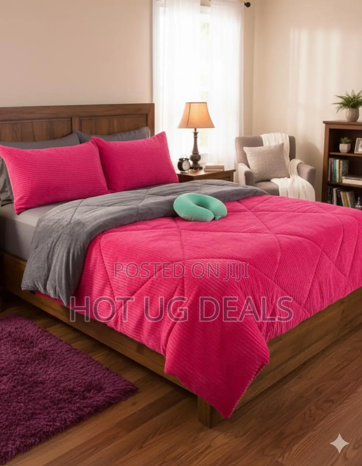 4pc Coral Velvet Duvet Set With 1 Bedsheet, 2pillowcases, 1duvet 6*6