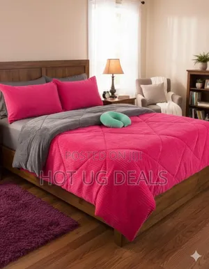4pc Coral Velvet Duvet Set With 1 Bedsheet, 2pillowcases, 1duvet 6*6