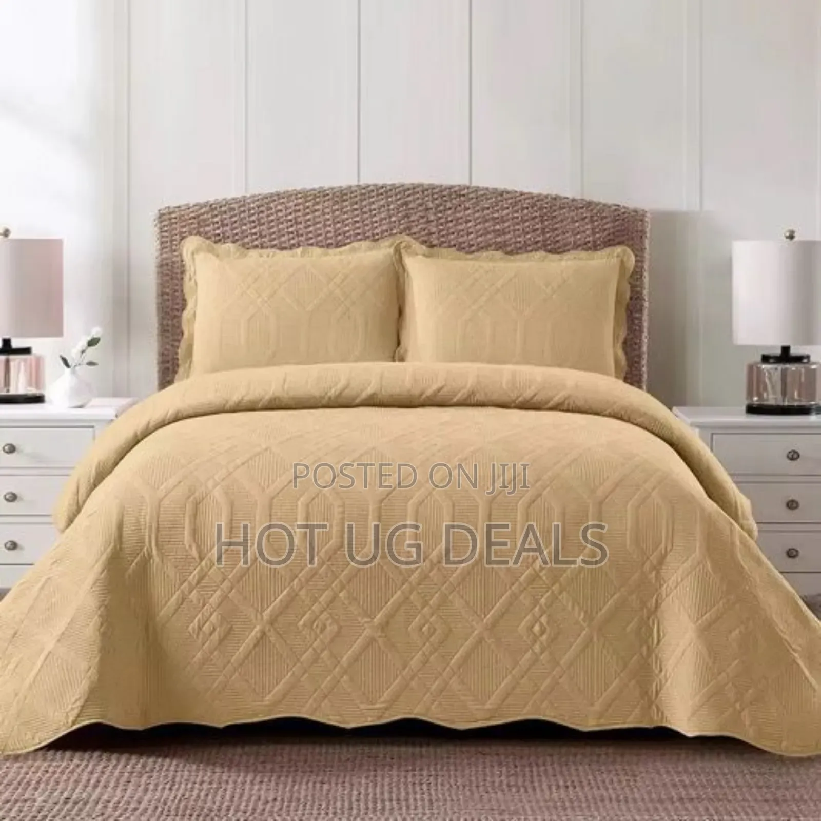 6x6 3pcs Bed Spread With 1 Duvet And  2 Pillowcases