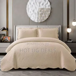 King Size 6x6 3pcs Bed Spread With 1 Duvet And  2 Pillowcases