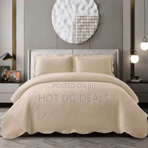 King Size 6x6 3pcs Bed Spread With 1 Duvet And  2 Pillowcases