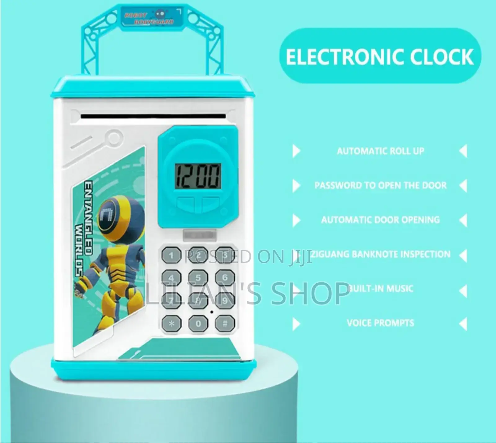 Robot Piggy Bank With Password Protection