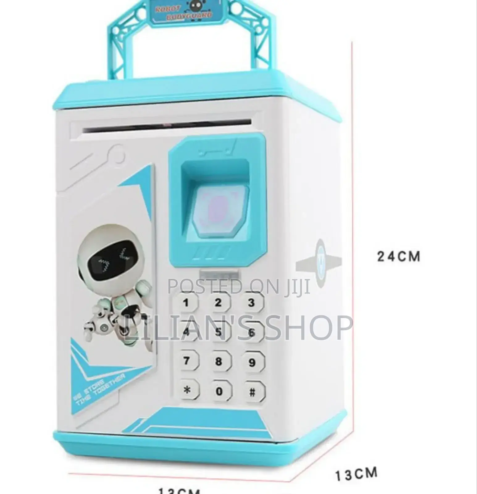 Kids Electronic Mini Atm Piggy Bank With Finger Print