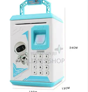 Kids Electronic Mini Atm Piggy Bank With Finger Print