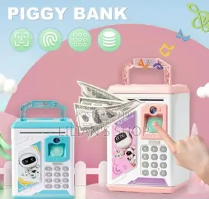 Kids Electronic Mini Atm Piggy Bank With Finger Print