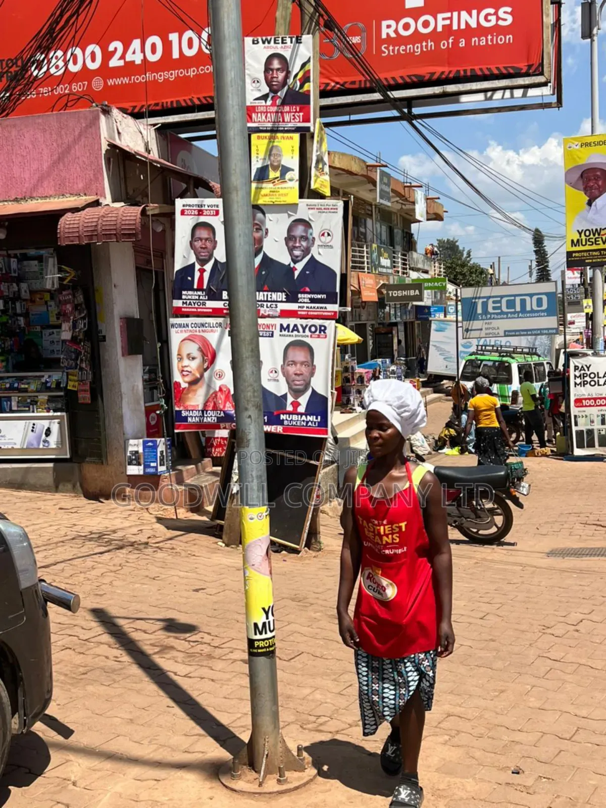 100*100feet Plot of Land With Shops in Ntinda on Main Tarmac Road