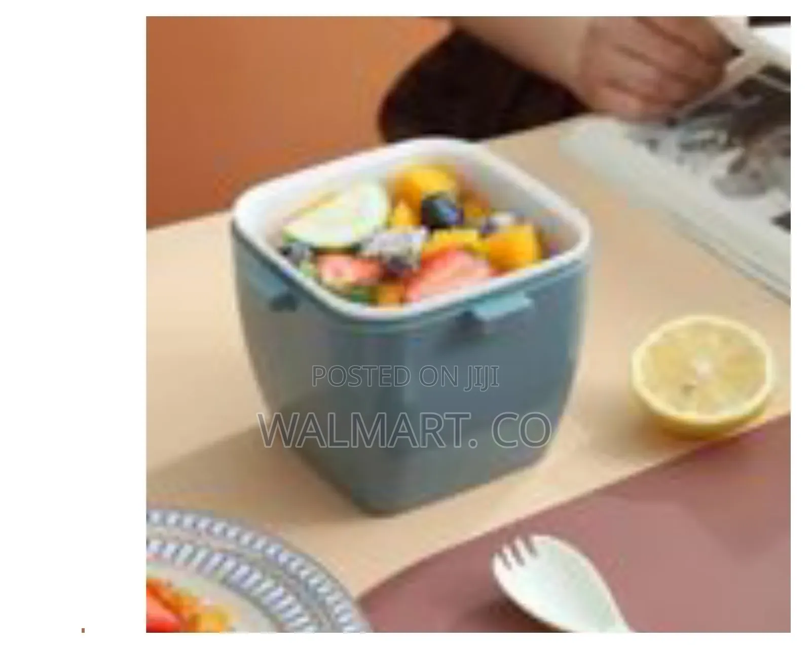 Portable Microwaveable Plastic Double Layer Bento Lunch Box