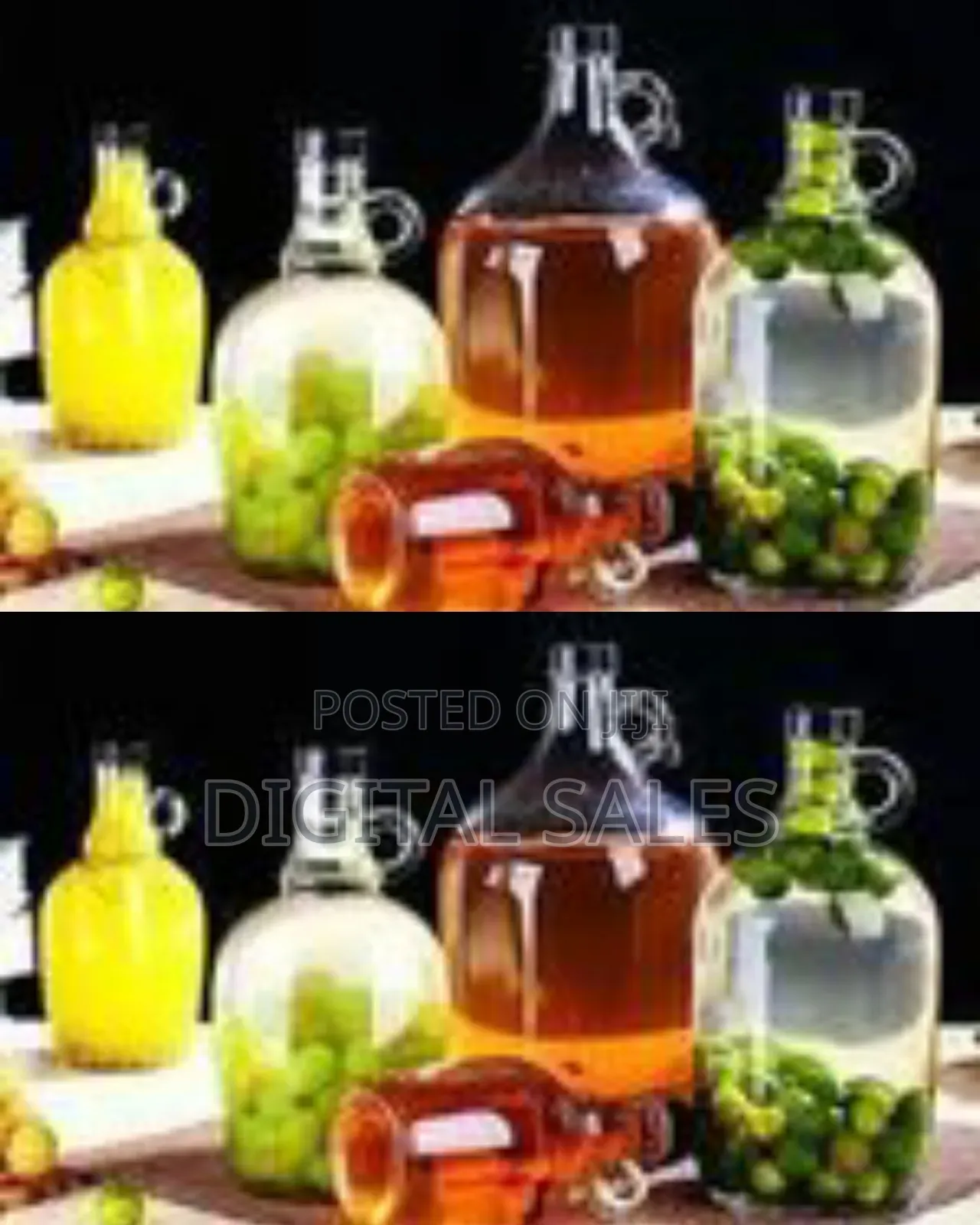 2.5 Litres of Transparent Juice Milk Fermenting Jug Beer Glass Bottles