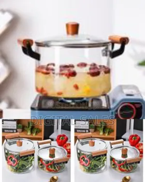 3.5litre Glass Saucepan With Lid for Cooking Glass