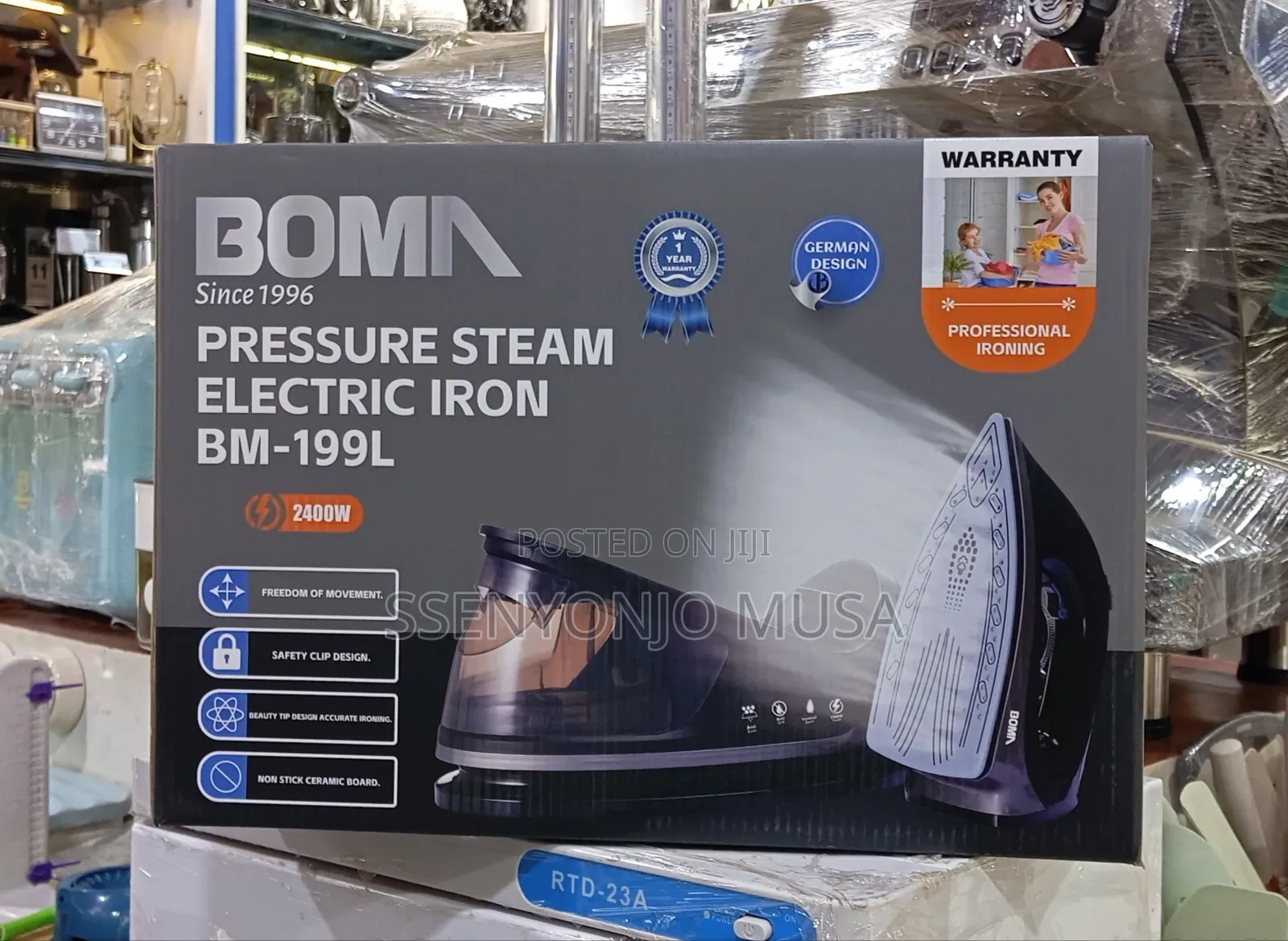 Boma Bm-199l Steam Station – 2400w Professional Steam Iron, 1.1l Tank.