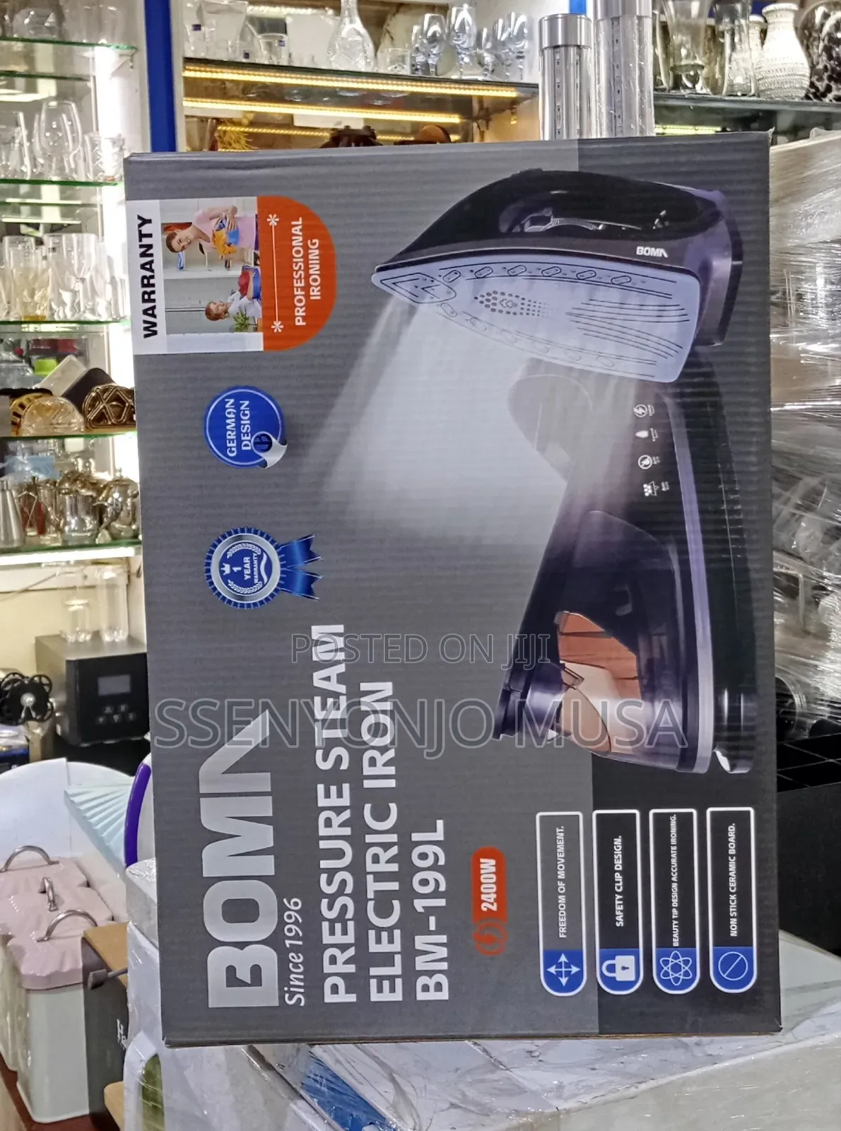 Boma Bm-199l Steam Station – 2400w Professional Steam Iron, 1.1l Tank.