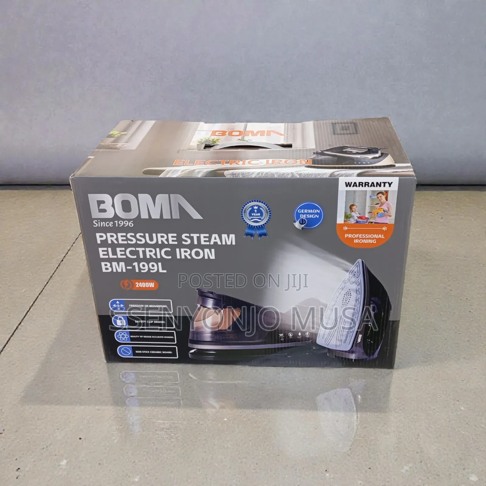 Boma Bm-199l Steam Station – 2400w Professional Steam Iron, 1.1l Tank.