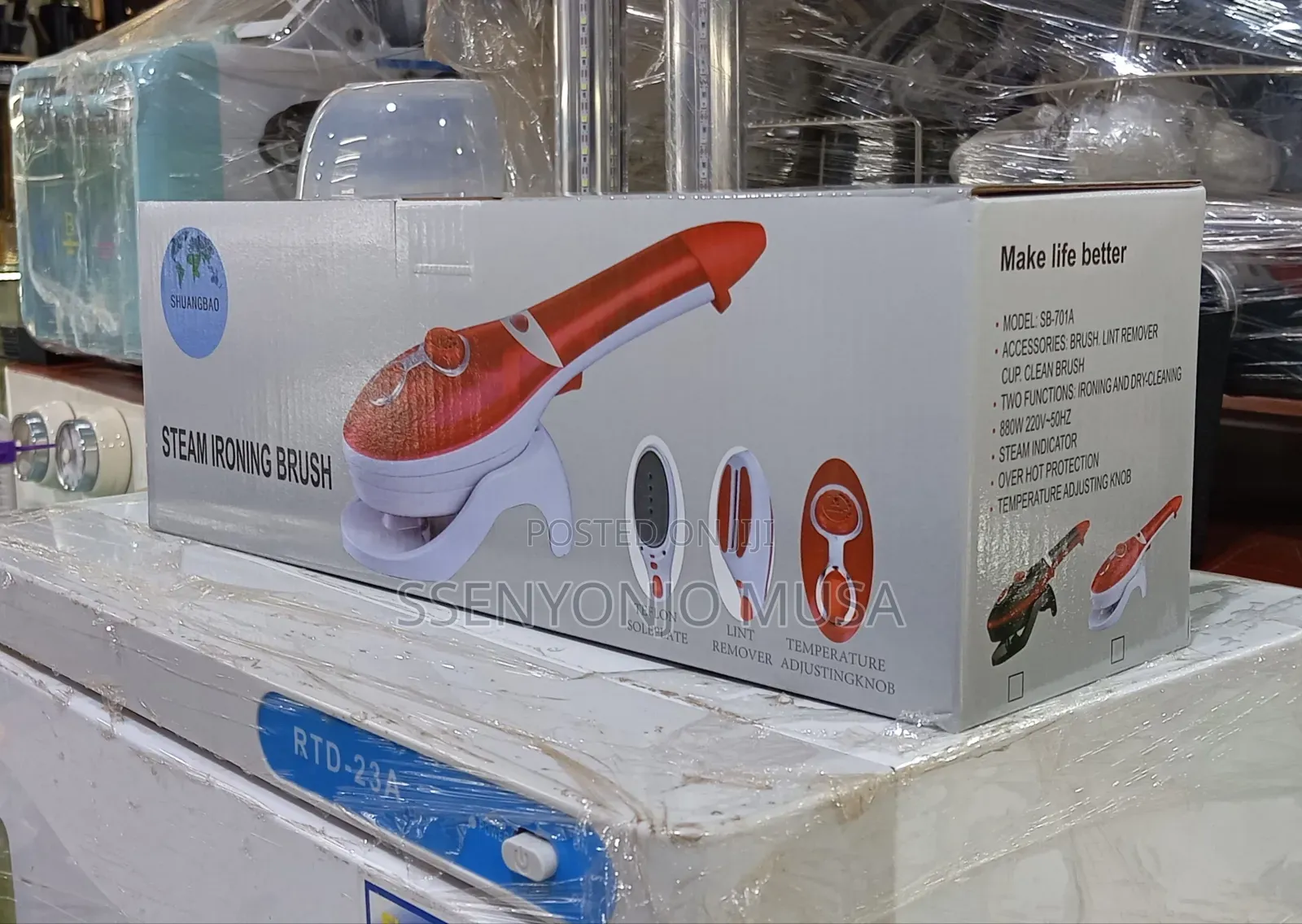 Sb-701a Steam Ironing Brush – 880w Handheld Garment Steamer