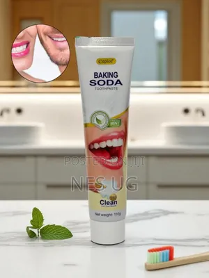 Baking Soda Toothpaste & Fresh Mint For Teeth Whitening & Fresh Breath