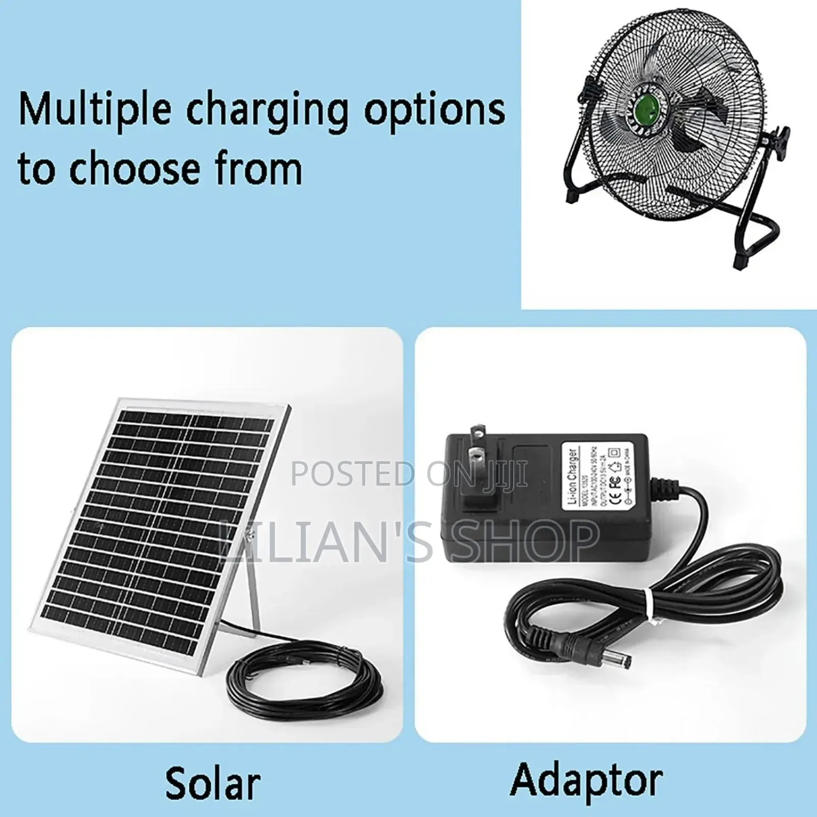Industrial Heavy Duty Multifunction Rechargeable 16inch Fan