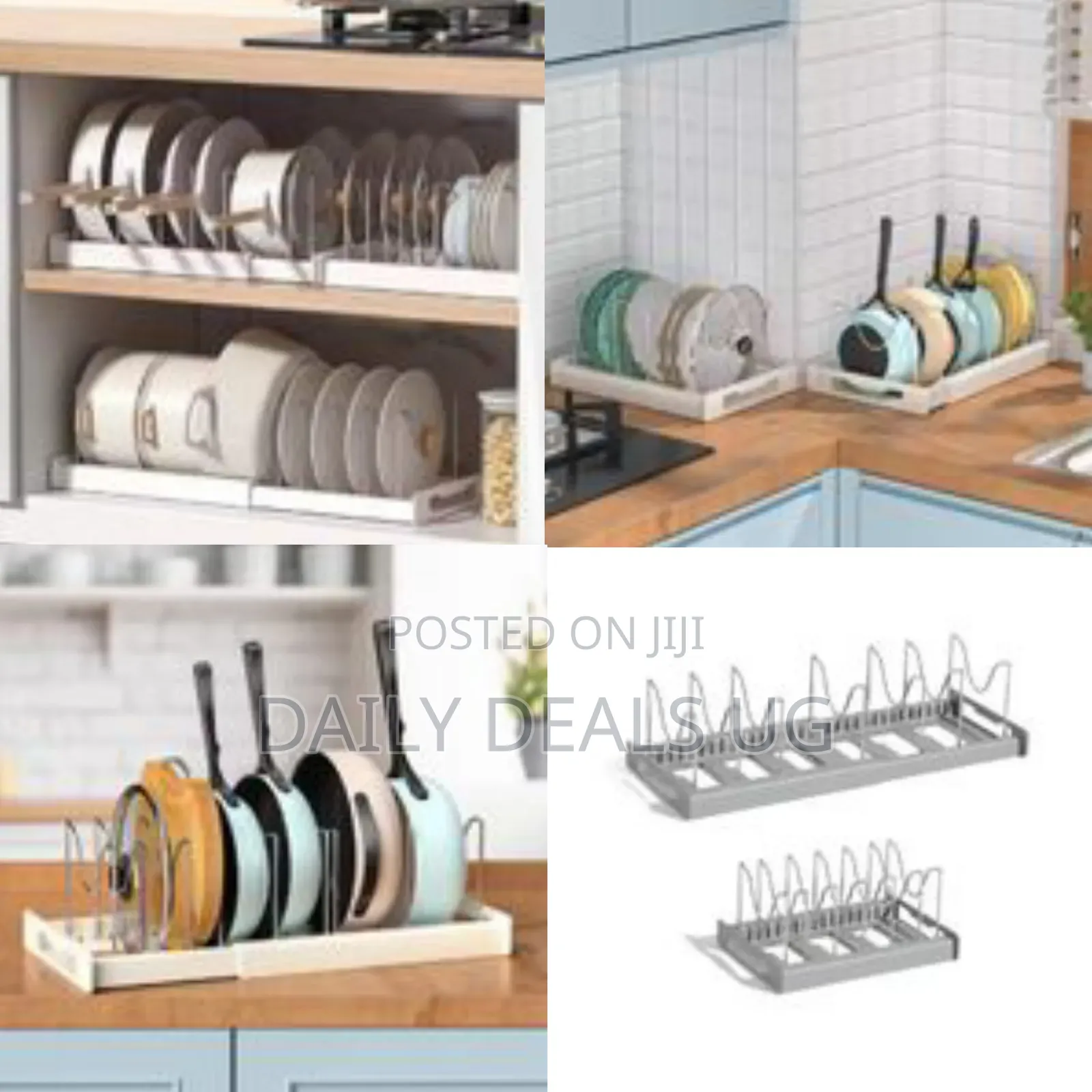 Drawer Store Kitchen Organizer for Pots Pans 7 Adjustable